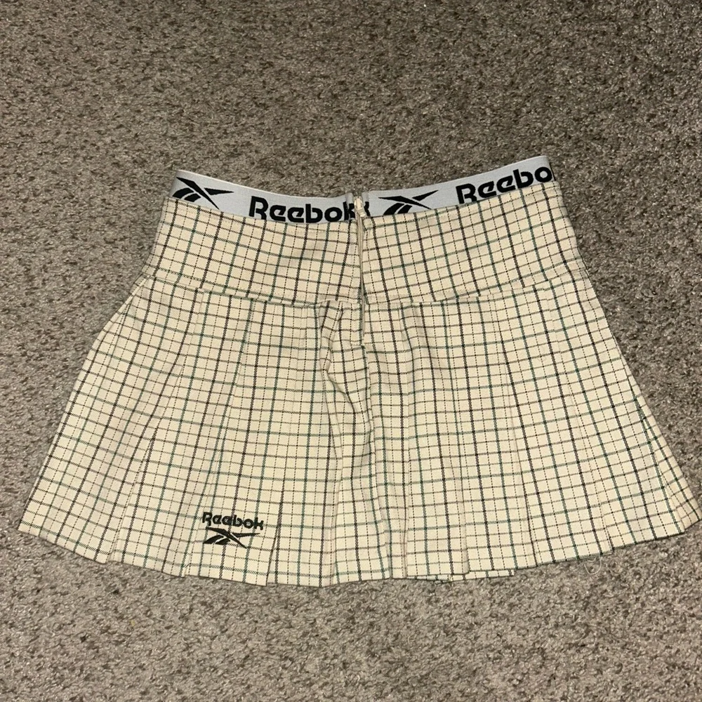 H&M Reebok Checkered Skirt with Elastic Waist